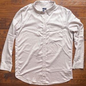 Gap Satin Boyfriend Shirt Classic Shirt, soft pink, size small